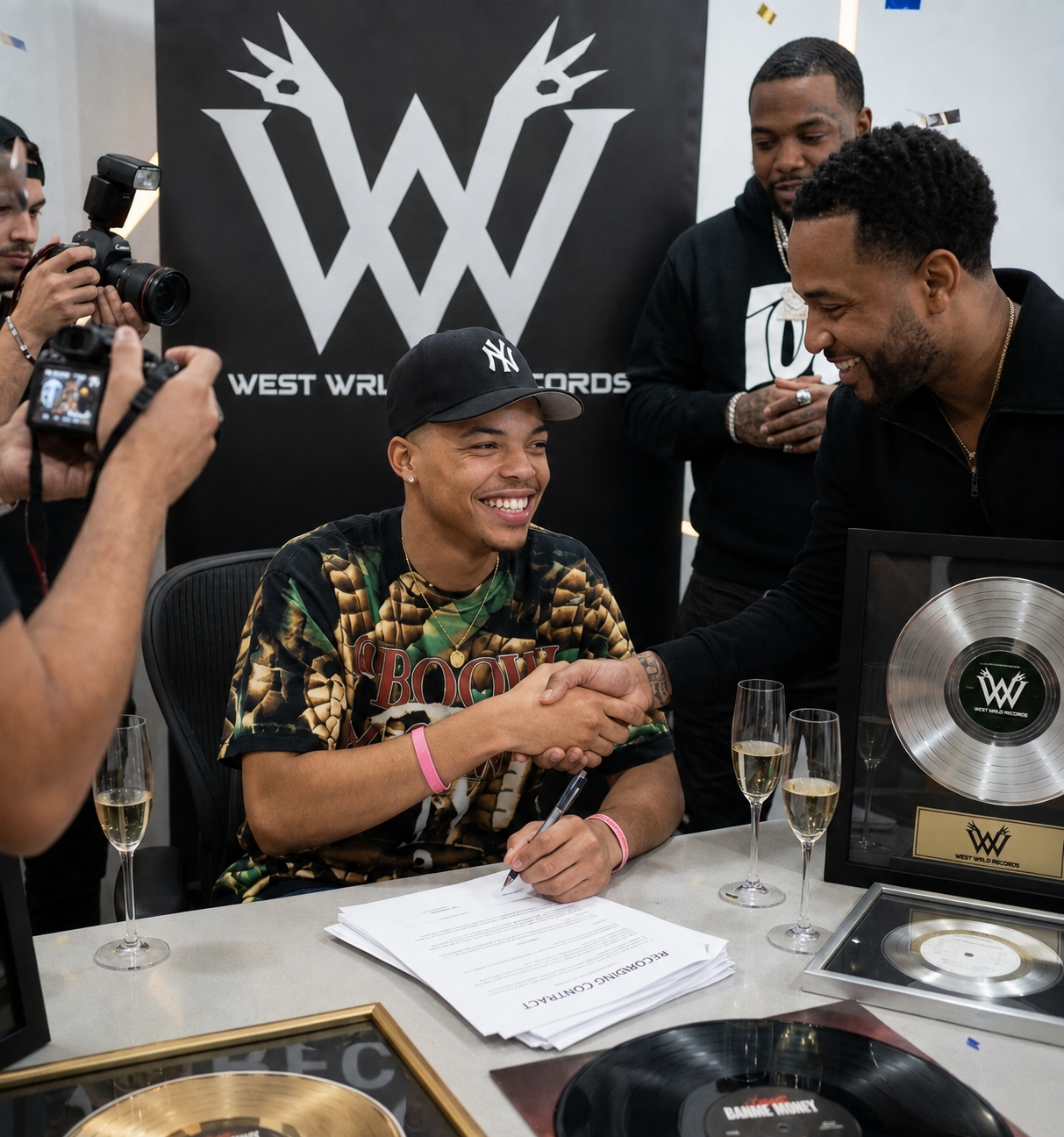 CJ WestCoast signing his WEST WRLD RECORDS deal